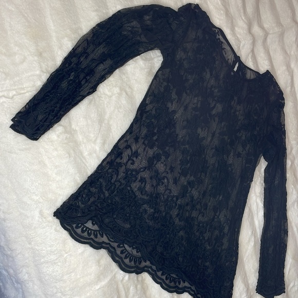 This is a custom tailored transparant blouse. Black , sexy, Naturist clothing - Picture 3 of 5